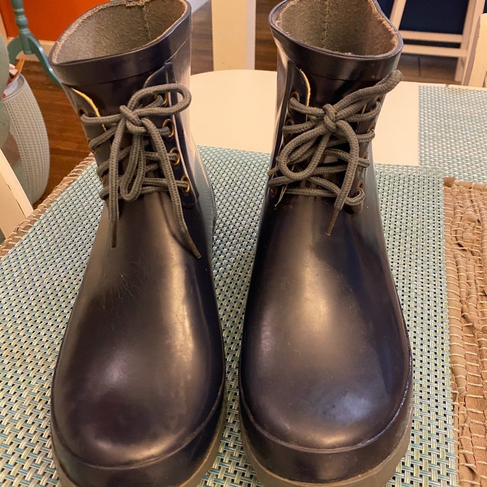 Electric Karma rain boots in navy blue